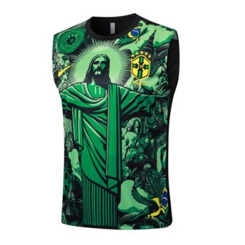 Alternative view of Debardeur Short Bresil 2024 2025 Vert Motif