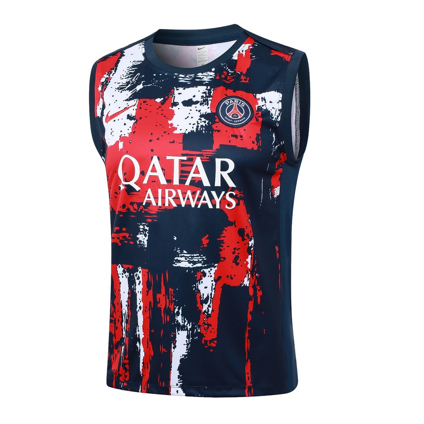 Debardeur Short PSG 2024 2025 Bleu Rouge – Image 2