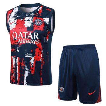 Debardeur Short PSG 2024 2025 Bleu Rouge