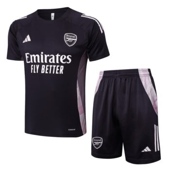 Ensemble Maillot Short Arsenal 2024 2025 Noir Rose