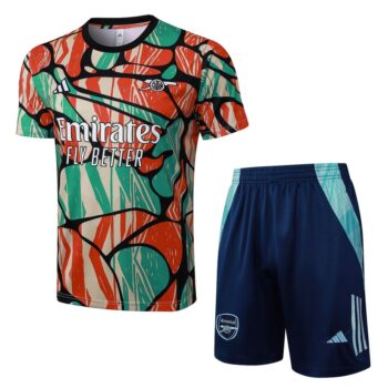 Ensemble Maillot Short Arsenal 2024 2025 Rouge Vert