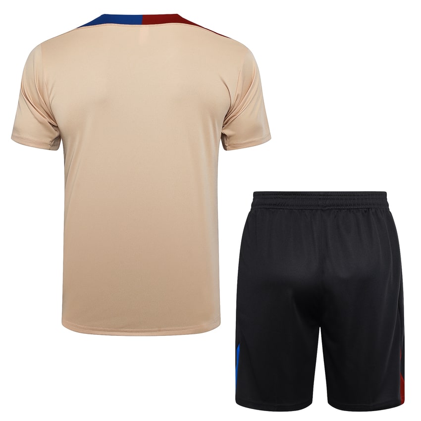 Ensemble Maillot Short Barca 2024 2025 Beige – Image 4