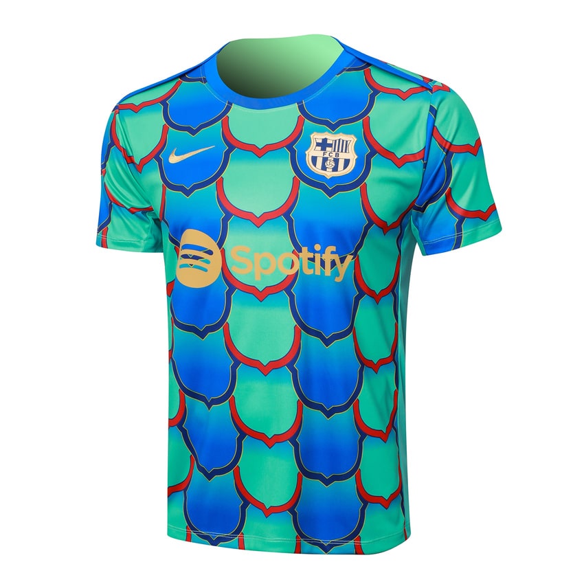 Ensemble Maillot Short Barca 2024 2025 Vert Bleu – Image 2