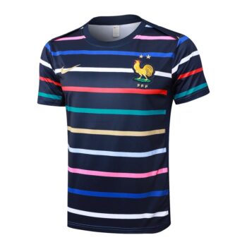 Alternative view of Ensemble Maillot Short Equipe de France 2024 2025 Bleu Motif