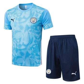 Ensemble Maillot Short Manchester City 2025 2026 Bleu Ciel