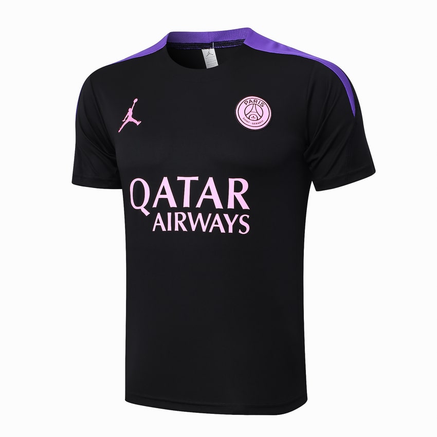 Ensemble Maillot Short PSG 2024 2025 Noir Violet – Image 2