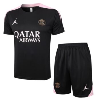 Ensemble Maillot Short PSG 2024 2025 Noir Rose