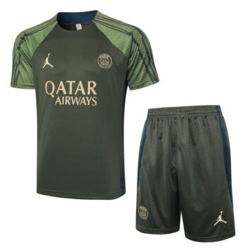 Ensemble Maillot Short PSG 2024 2025 Vert Foncé