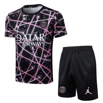 Ensemble Maillot Short PSG 2025 2026 Noir Rose