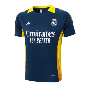 Alternative view of Ensemble Maillot Short Real Madrid 2024 2025 Bleu Jaune