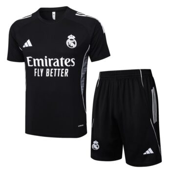 Ensemble Maillot Short Real Madrid 2024 2025 Noir Sombre