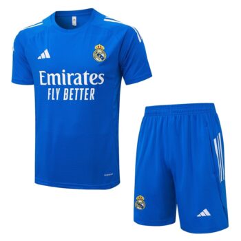 Ensemble Maillot Short Real Madrid 2025 2026 Bleu Clair
