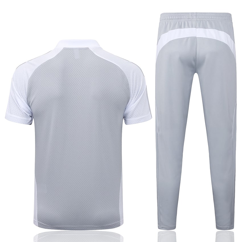 Survetement Real Madrid Polo 2025 2026 Gris Blanc – Image 4