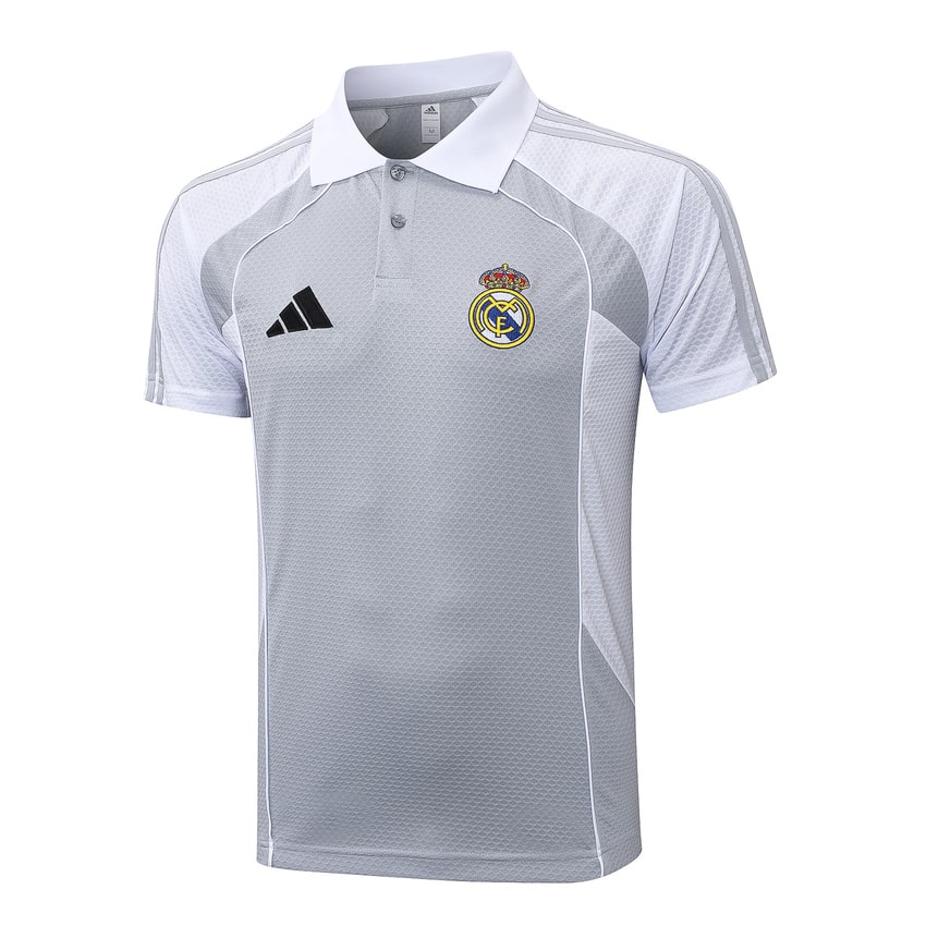 Survetement Real Madrid Polo 2025 2026 Gris Blanc – Image 2