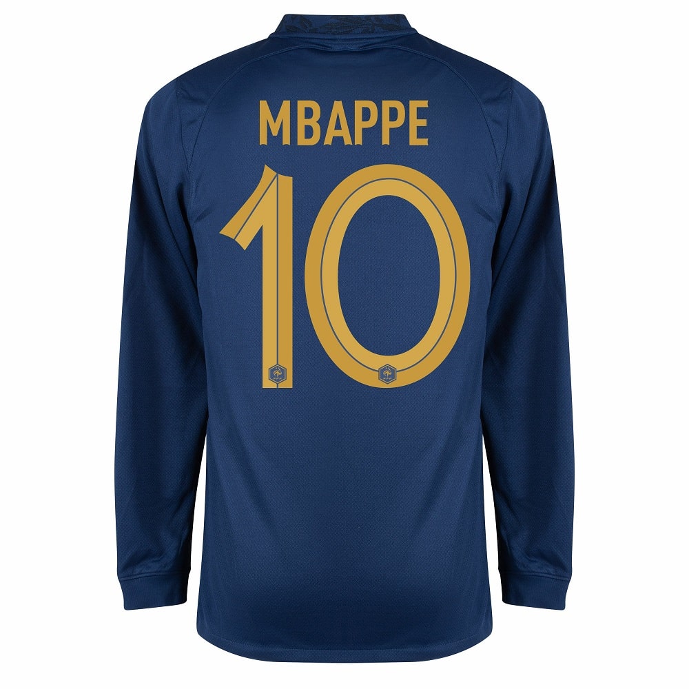 MAILLOT FRANCE DOMICILE COUPE DU MONDE 2022 MBAPPE M-L – Image 2