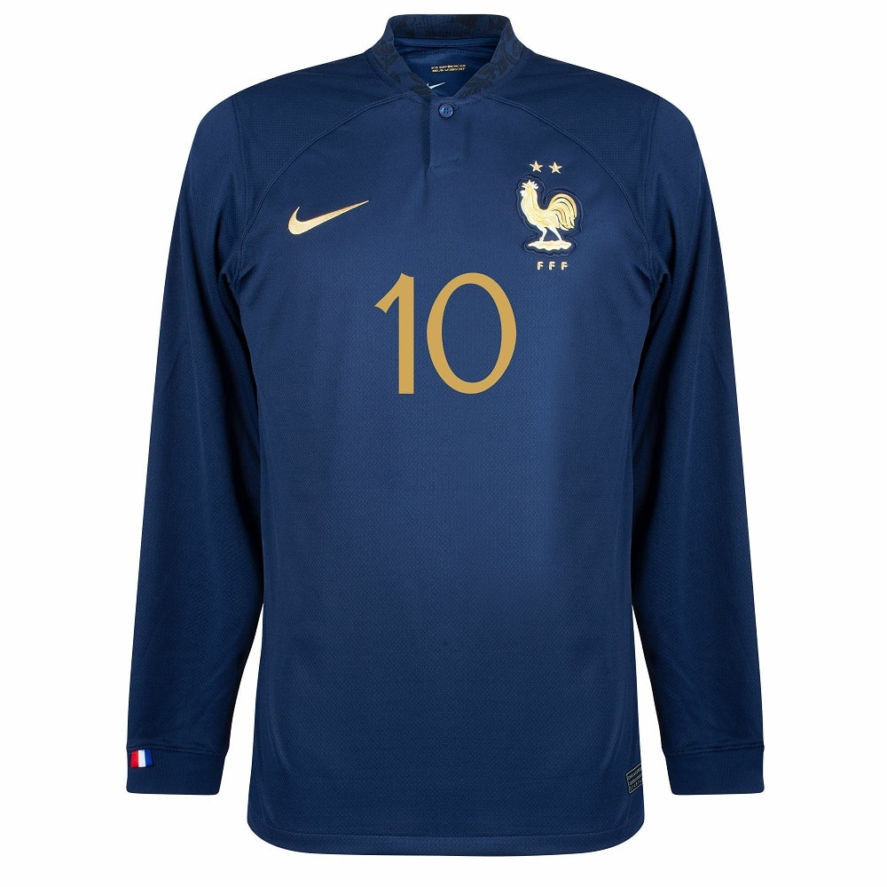 MAILLOT FRANCE DOMICILE COUPE DU MONDE 2022 MBAPPE M-L – Image 3