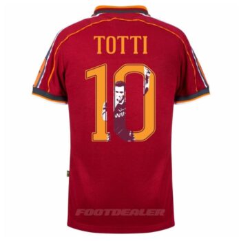 Alternative view of Maillot AS Roma Domicile 1998 1999 Totti