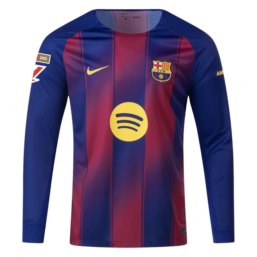 Maillot Barca Domicile 2025 2026 Lewandowski Manches Longues La Liga – Image 3