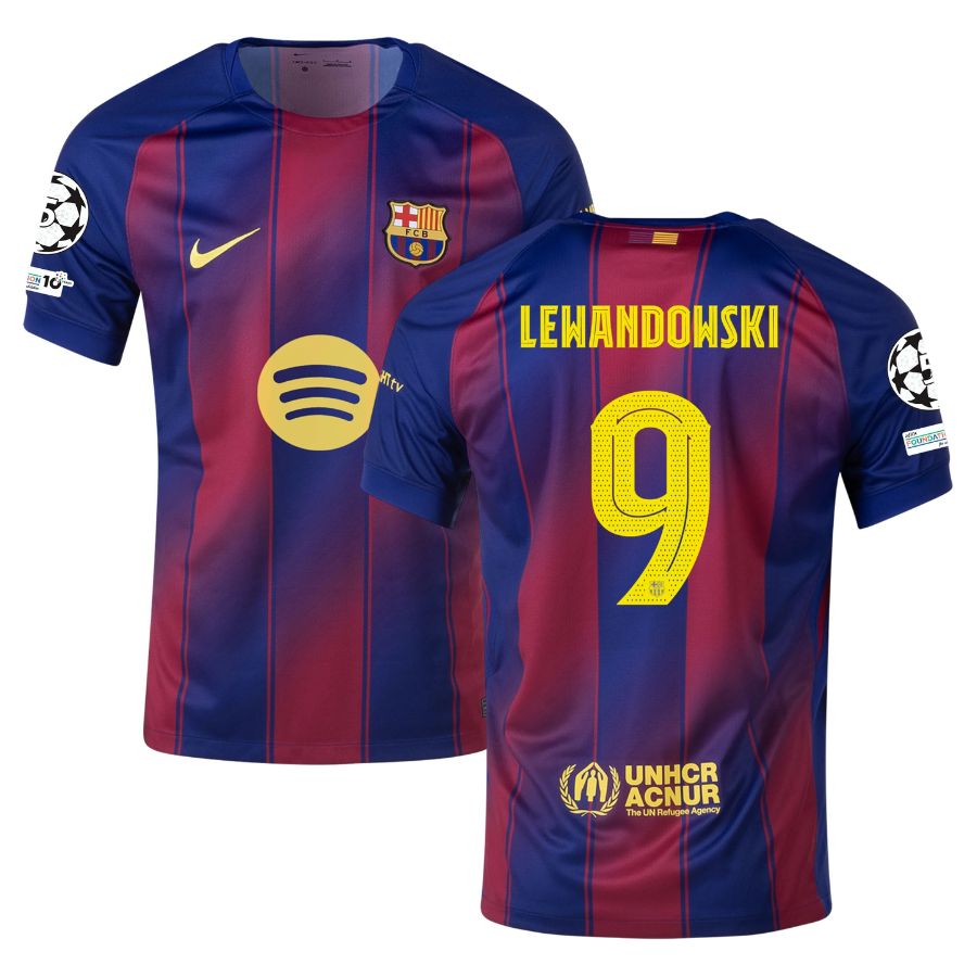 Maillot Enfant Barca Domicile 2025 2026 Lewandowski UCL