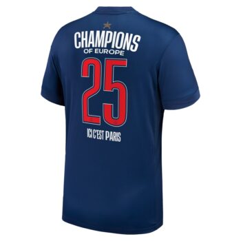 Alternative view of Maillot Enfant PSG Champions D’Europe 2025 1 Etoile
