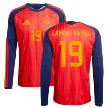 Maillot Espagne Domicile 2026 2027 Lamine Yamal Manches Longues
