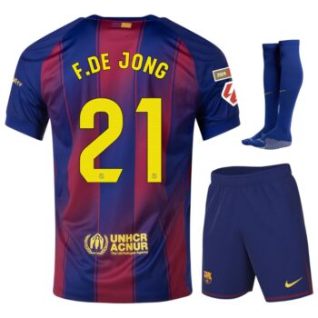Maillot Kit Enfant Barca Domicile 2025 2026 De Jong La Liga