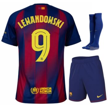 Maillot Kit Enfant Barca Domicile 2025 2026 Lewandowski