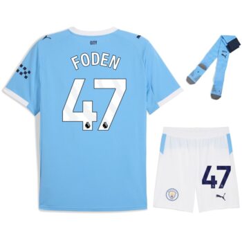 Maillot Kit Enfant Manchester City Domicile 2025 2026 Foden