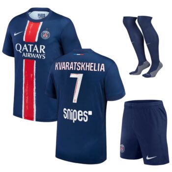 Maillot Kit Enfant PSG Domicile 2024 2025 Kvaratskhelia 1 Etoile