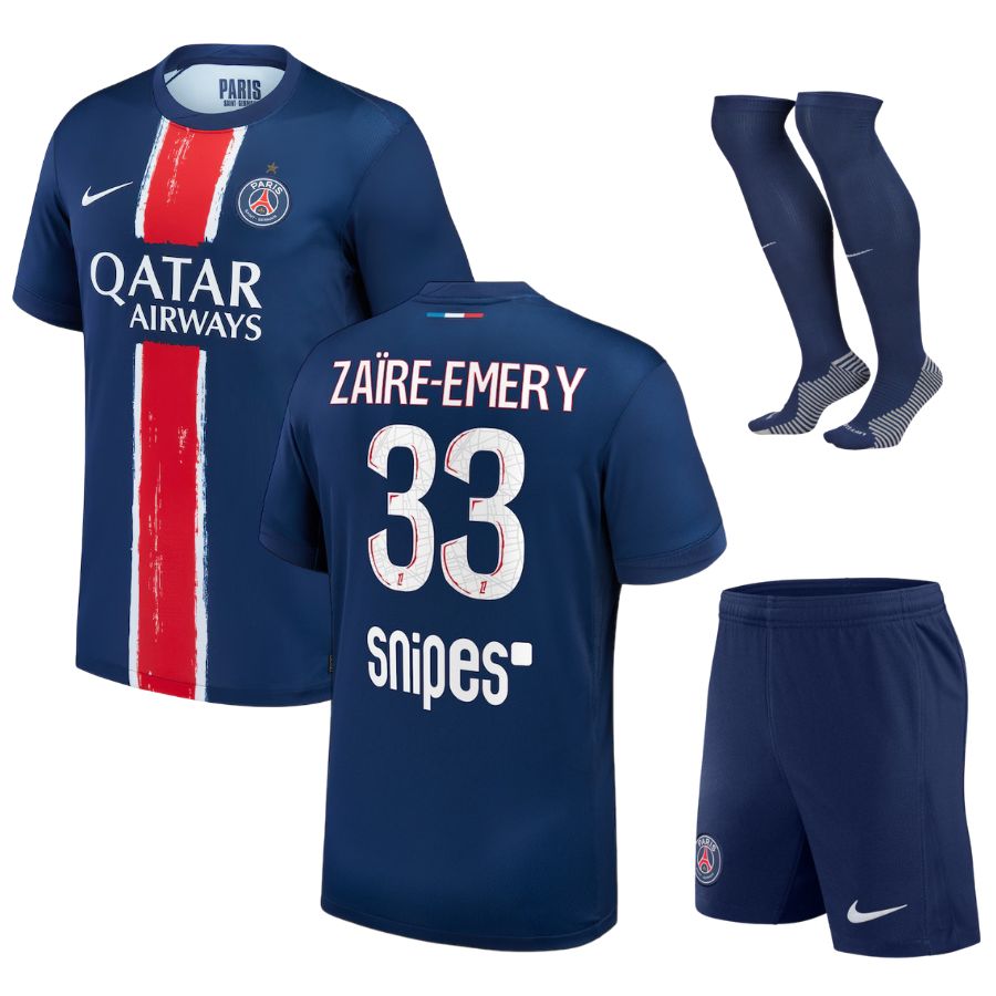 Maillot Kit Enfant PSG Domicile 2024 2025 Zaire Emery 1 Etoile