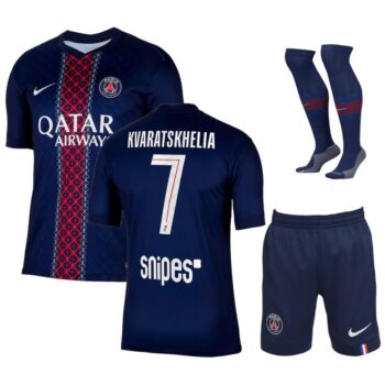 Maillot Kit Enfant PSG Domicile 2025 2026 Kvaratskhelia