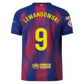 Alternative view of Maillot Match Barca Domicile 2025 2026 Lewandowski La Liga