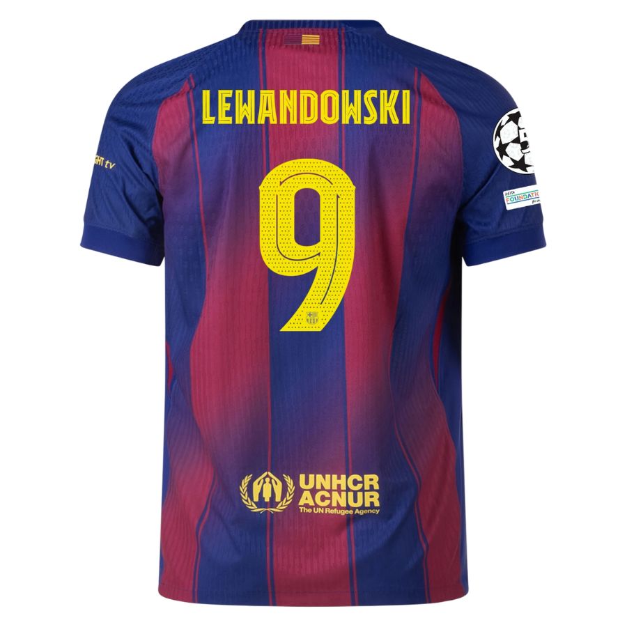 Maillot Match Barca Domicile 2025 2026 Lewandowski UCL – Image 2