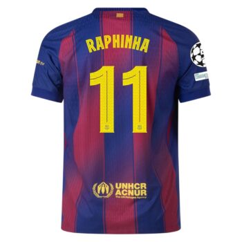 Alternative view of Maillot Match Barca Domicile 2025 2026 Raphinha UCL