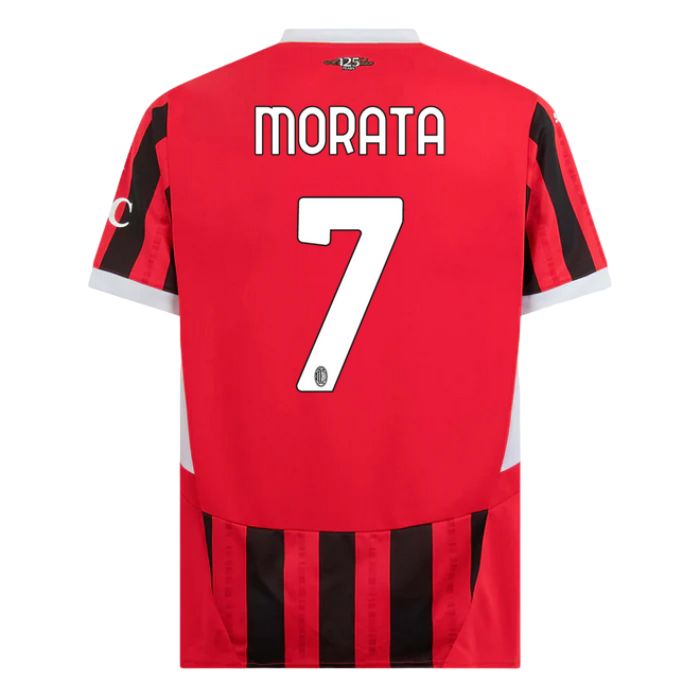Maillot Kit Enfant Milan AC Domicile 2024 2025 Morata Noir – Image 2