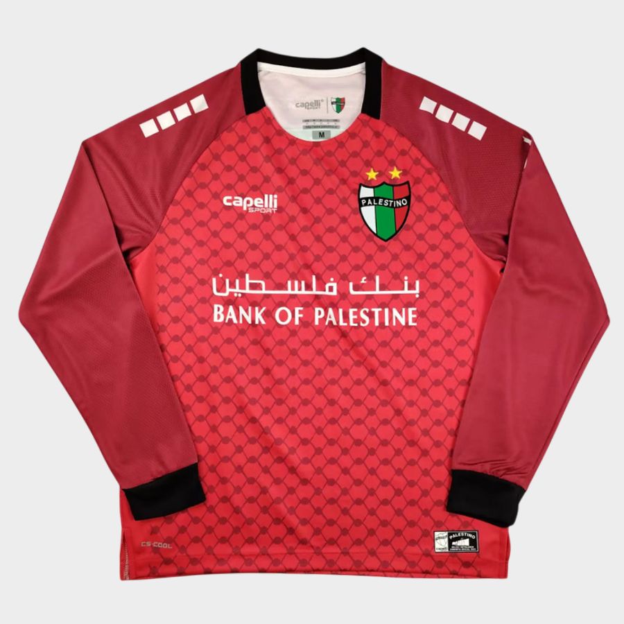 Maillot Palestine CL 2025 2026 Exterieur Rouge Manches Longues