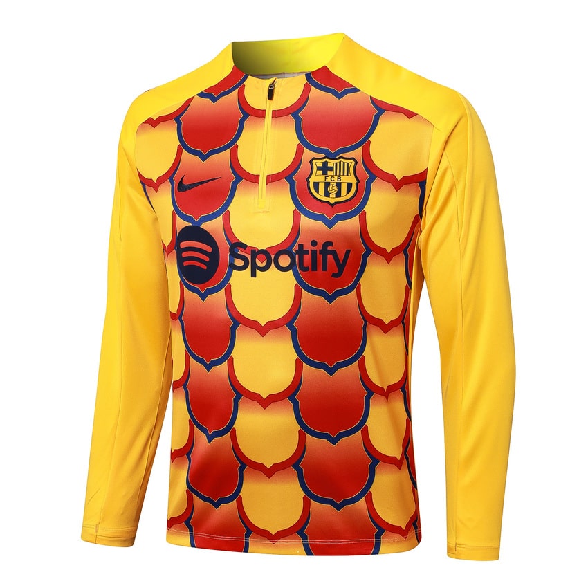 Survetement Barca Training 2024 2025 Jaune Rouge – Image 2