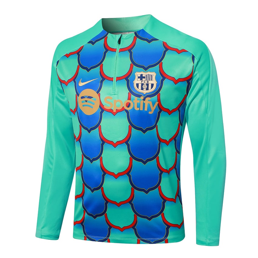 Survetement Barca Training 2024 2025 Vert Bleu – Image 2