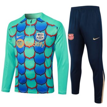Survetement Barca Training 2024 2025 Vert Bleu