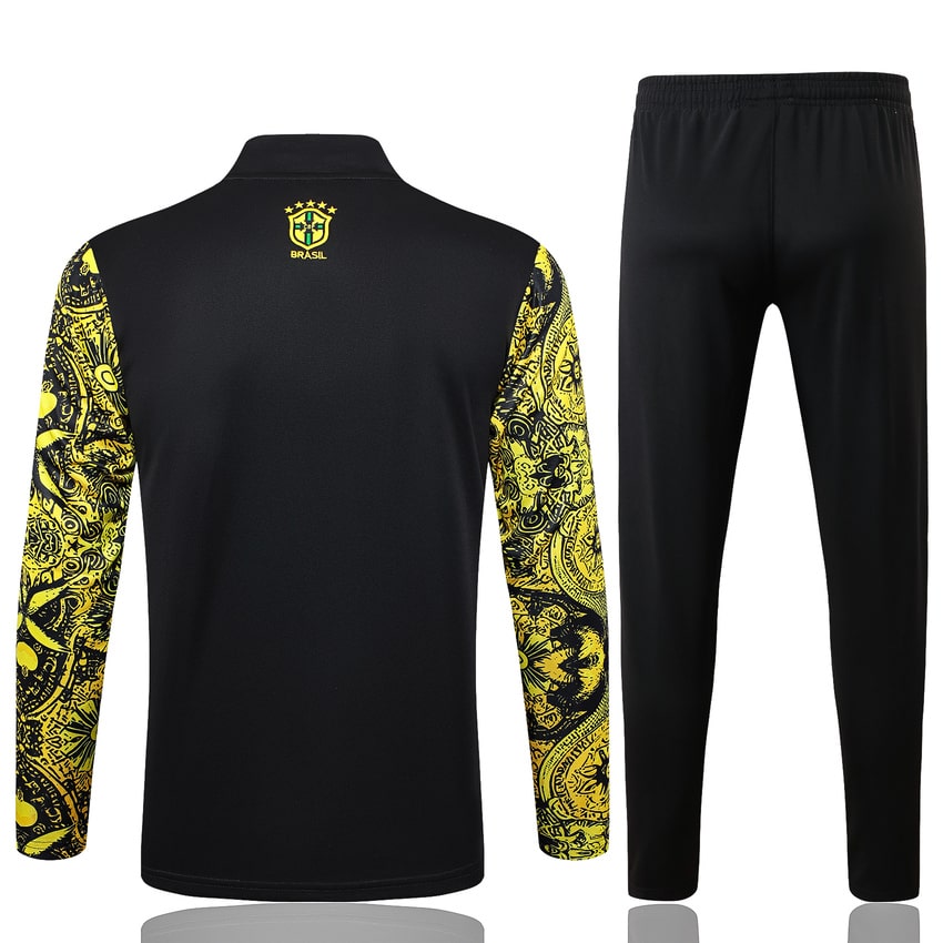 Survetement Bresil Training 2024 2025 Jaune Motif – Image 4