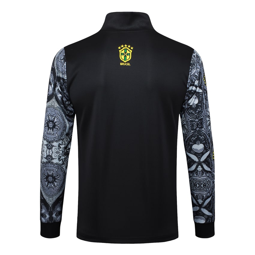 Survetement Bresil Veste 2024 2025 Gris Motif – Image 3