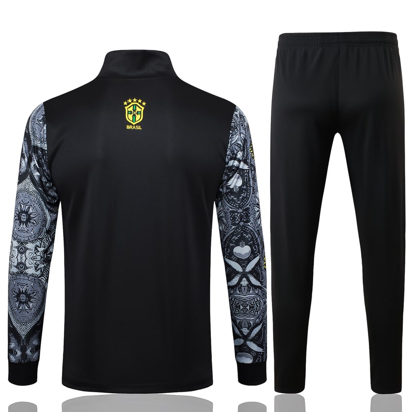 Survetement Bresil Veste 2024 2025 Gris Motif – Image 4