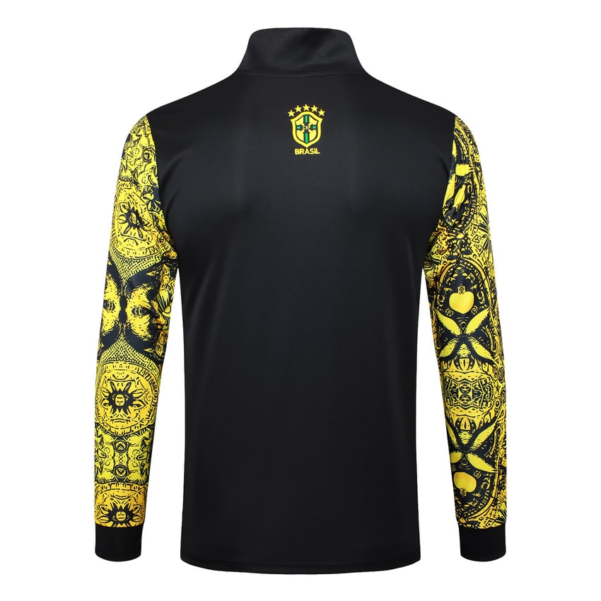 Survetement Bresil Veste 2024 2025 Jaune Motif – Image 3