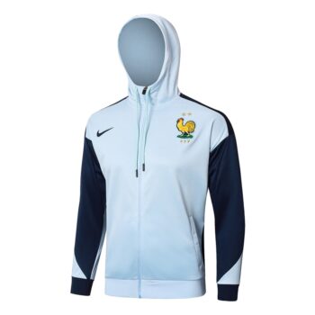 Alternative view of Survetement Equipe de France Sweat 2024 2025 Blanc Bleu