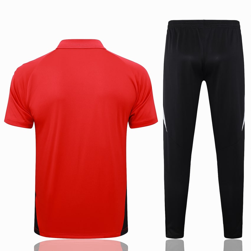 Survetement Manchester United Polo 2024 2025 Rouge Clair – Image 4