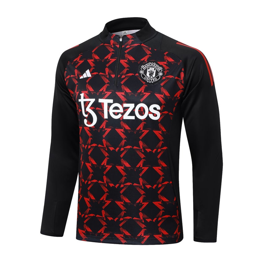 Survetement Manchester United Training 2024 2025 Noir Rouge – Image 2