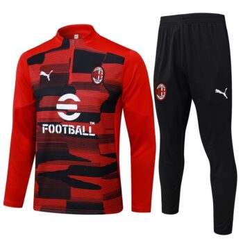 Survetement Milan AC Training 2024 2025 Rouge Noir