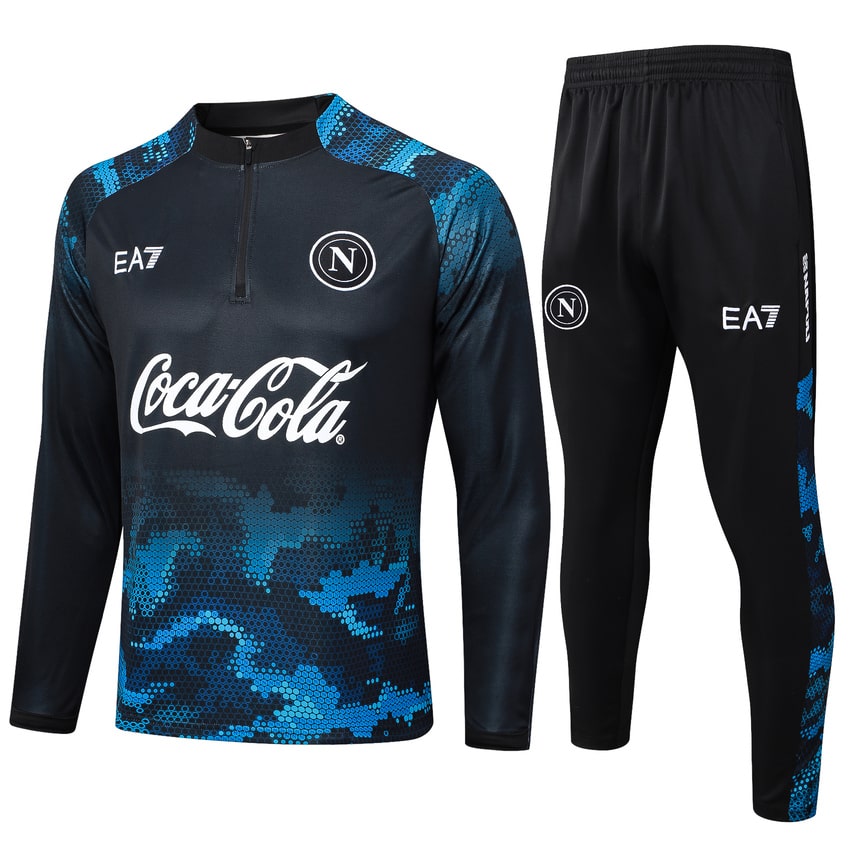 Survetement Naples Training 2024 2025 Bleu Noir
