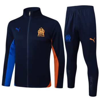 Survetement OM Veste 2024 2025 Bleu Foncé