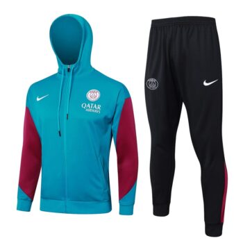 Survetement PSG Sweat 2024 2025 Bleu Ciel Rouge